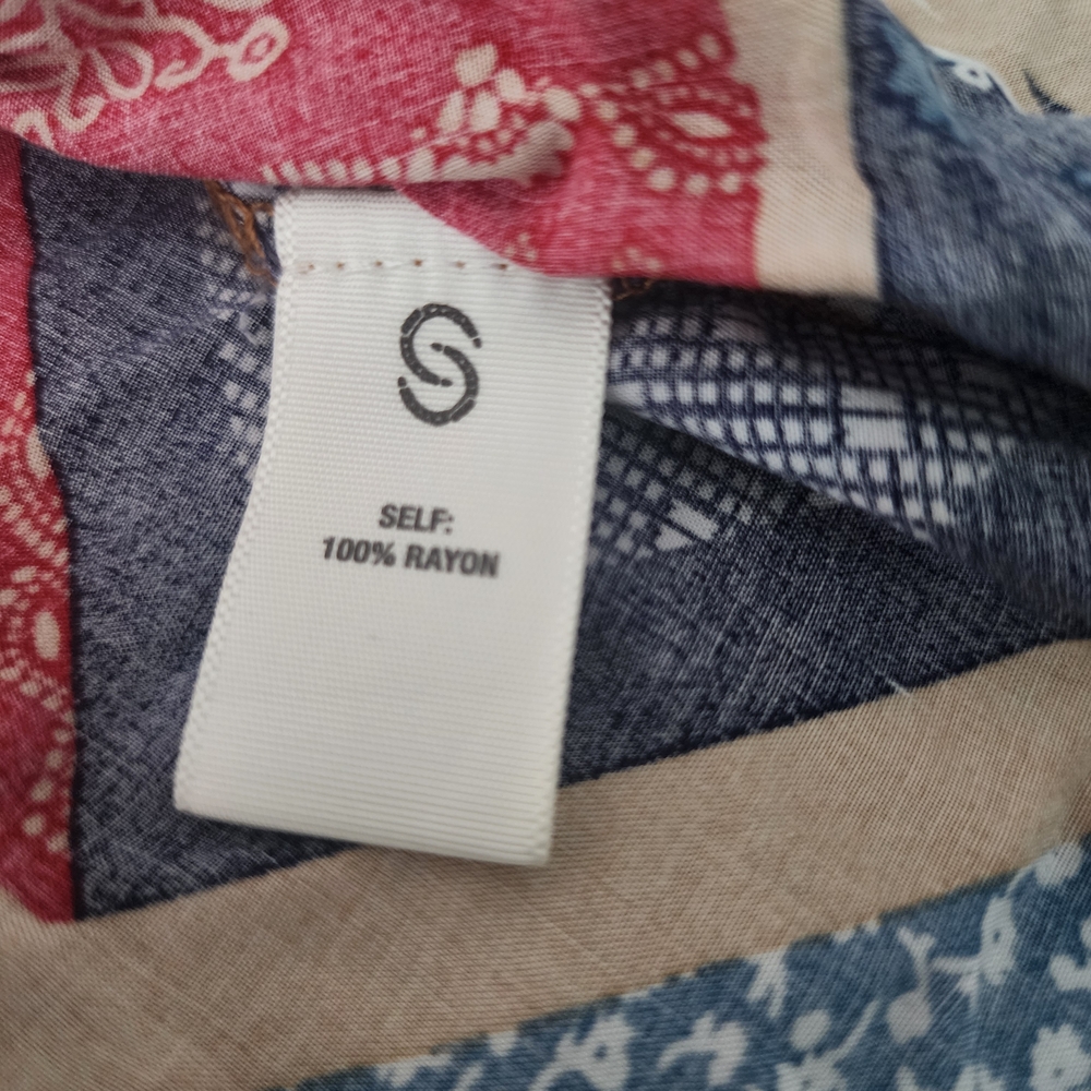 Patchwork Pattern Women's Blouse - image 3